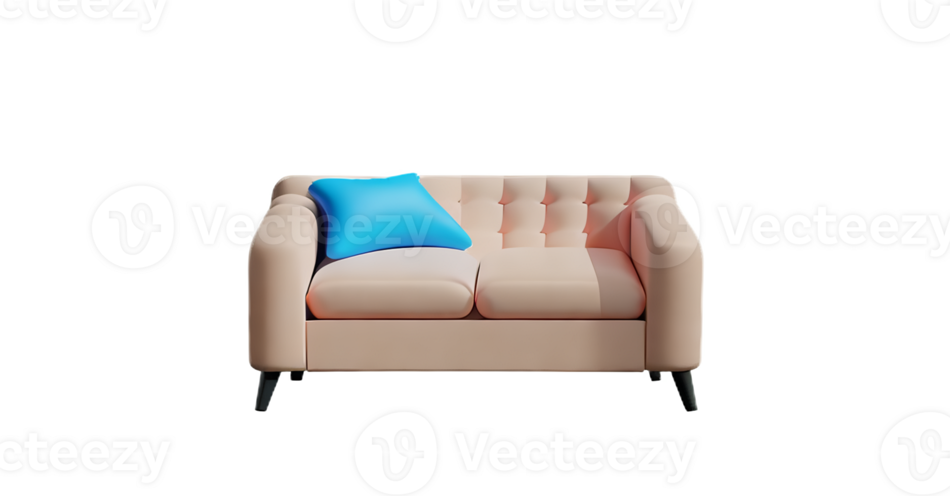 Modern sofa isolate on white background png