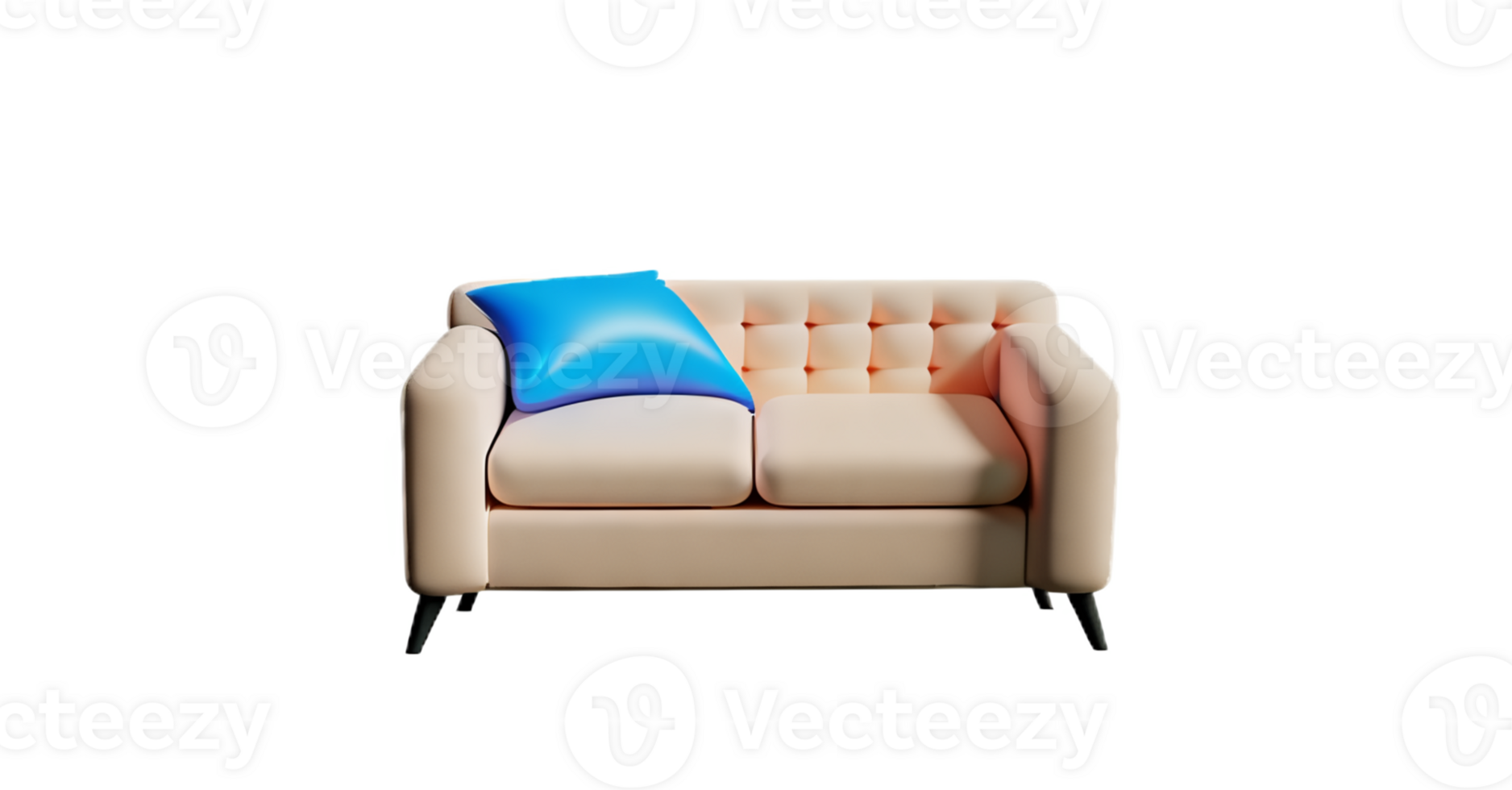 Modern sofa isolate on white background png