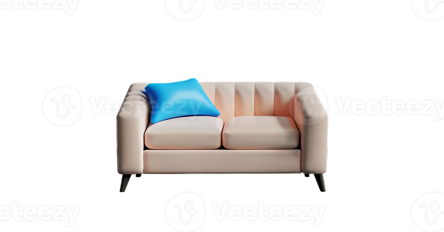Modern sofa isolate on white background png