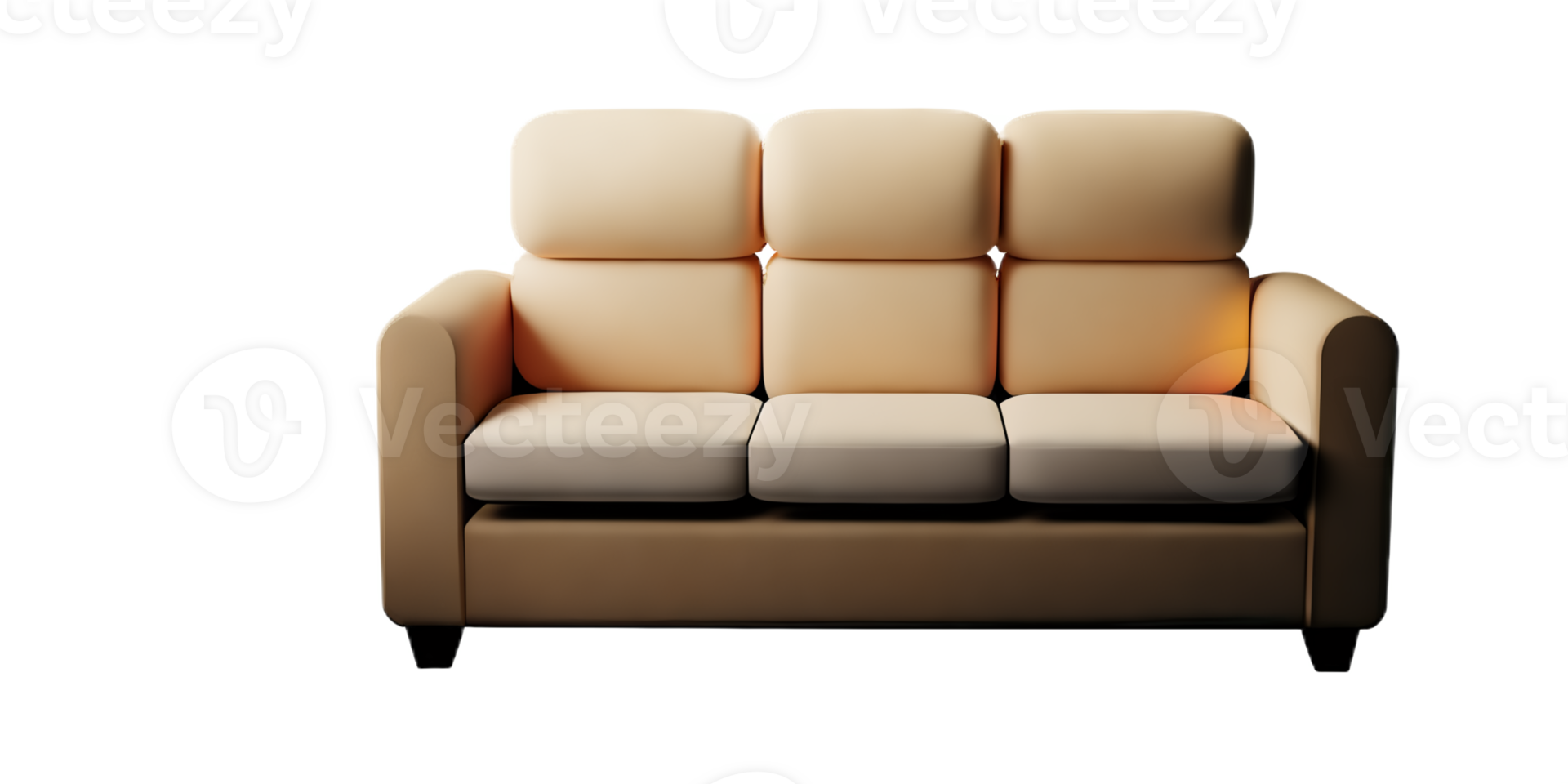 Modern sofa isolate on white background png