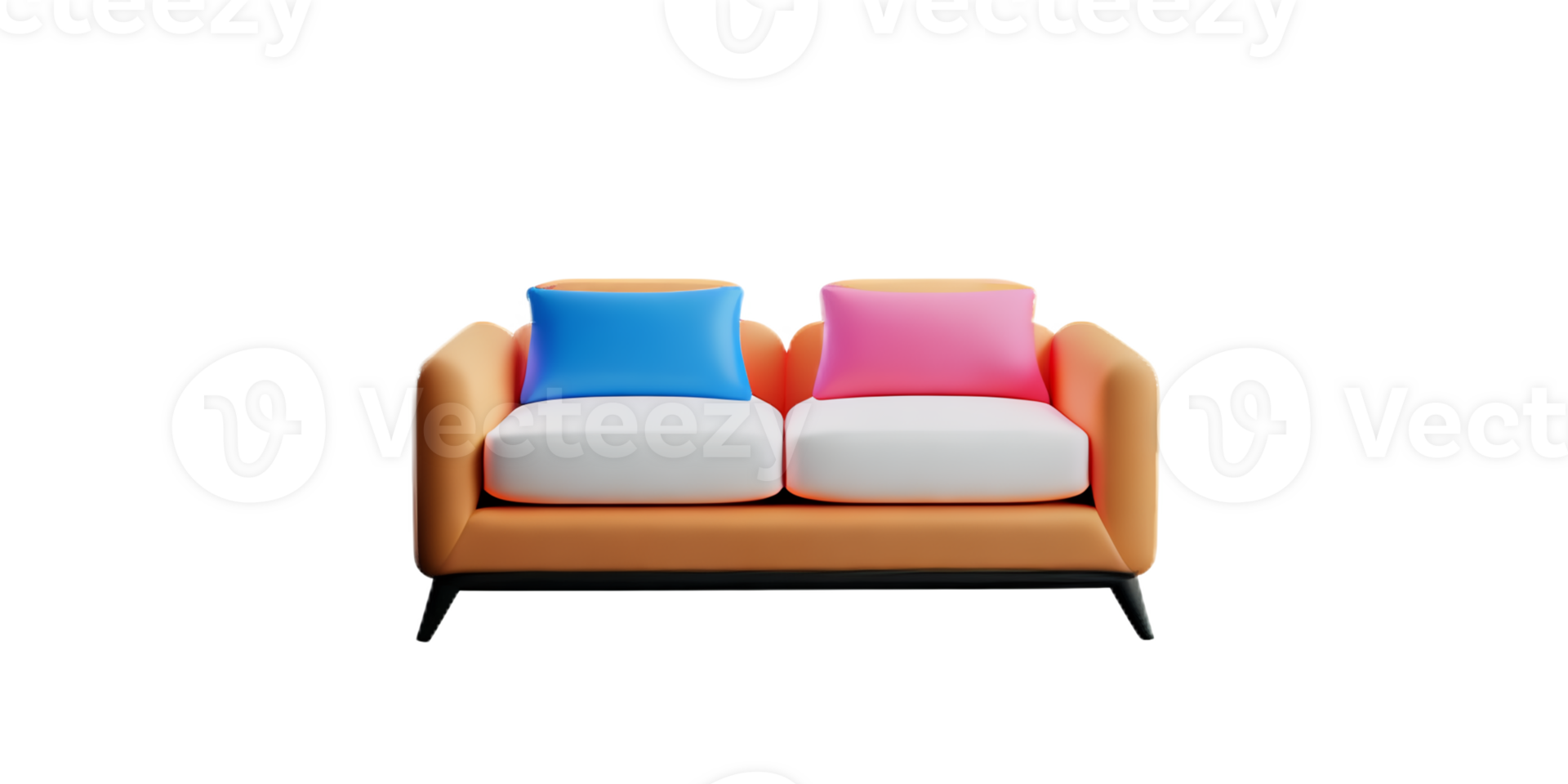 Modern sofa isolate on white background png