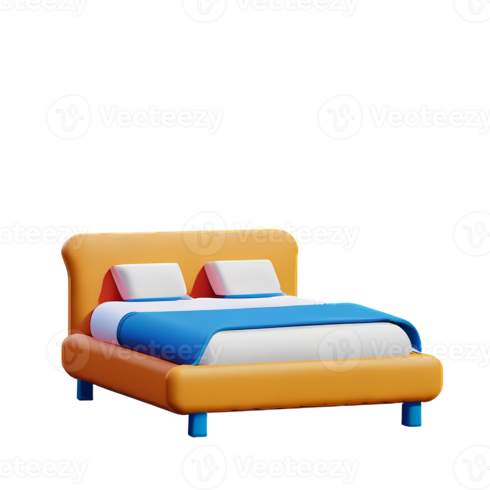 Bed isolated on white background png