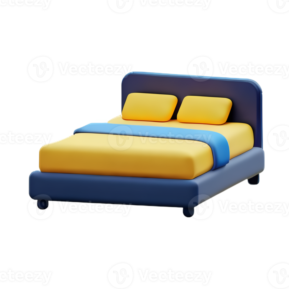 Bed isolated on white background png