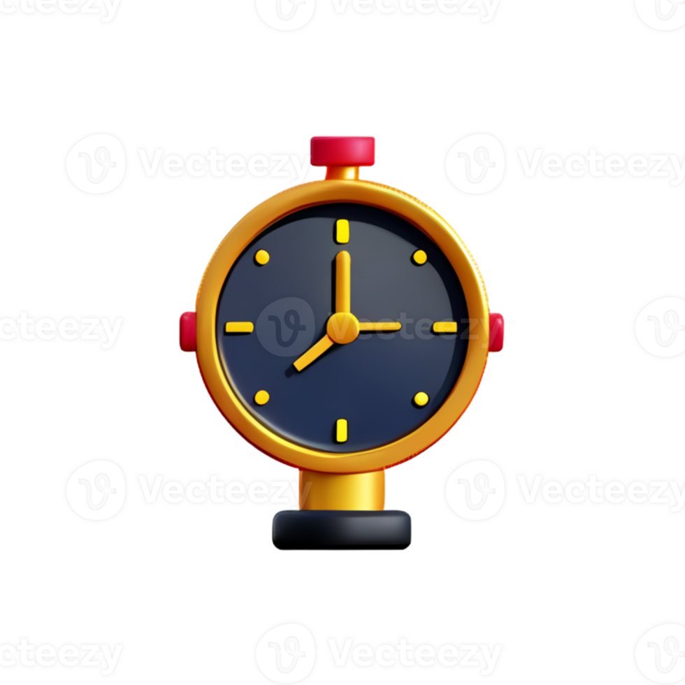 The clock isolated on white png