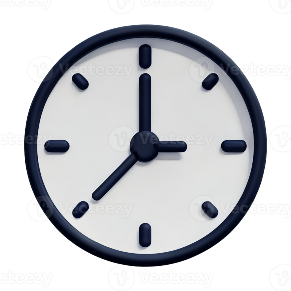 The clock isolated on white png