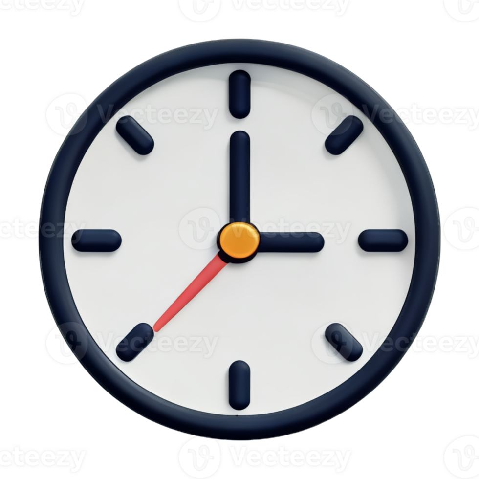 The clock isolated on white png