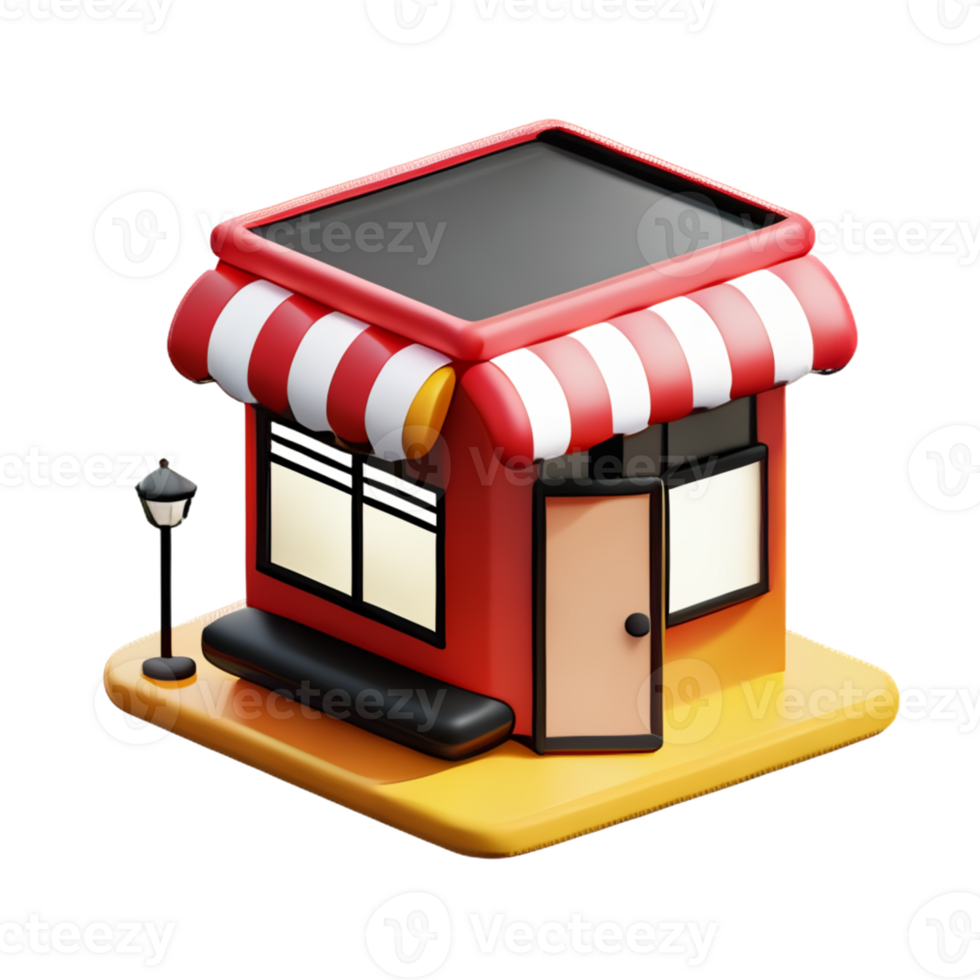 Store isolated with white background png