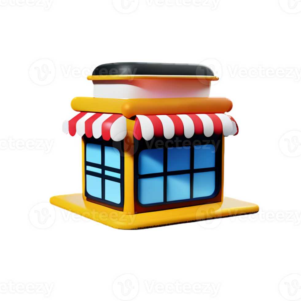 Store isolated with white background png