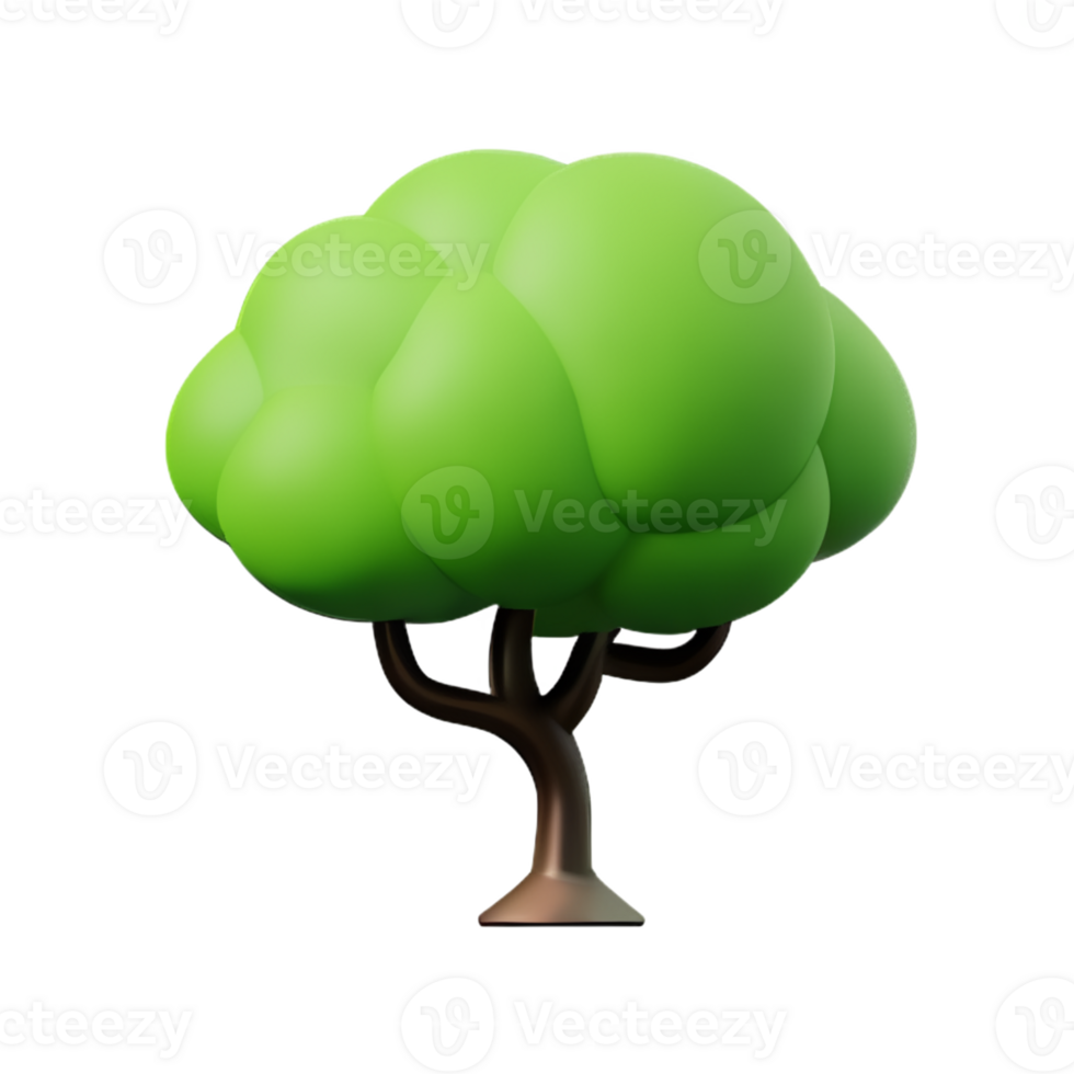 Illustration of a green tree png