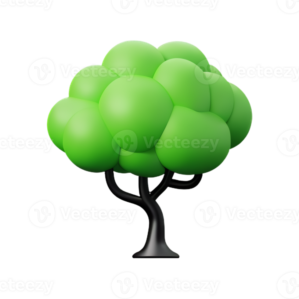 Illustration of a green tree png