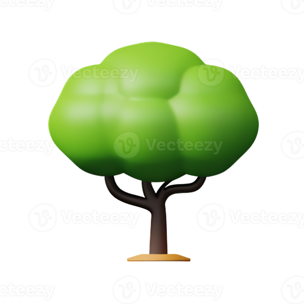 Illustration of a green tree png