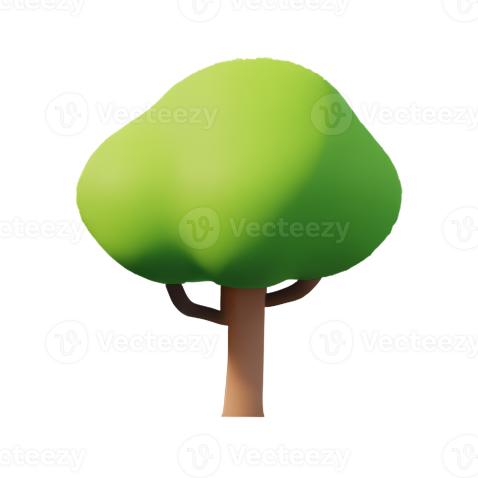 Illustration of a green tree png