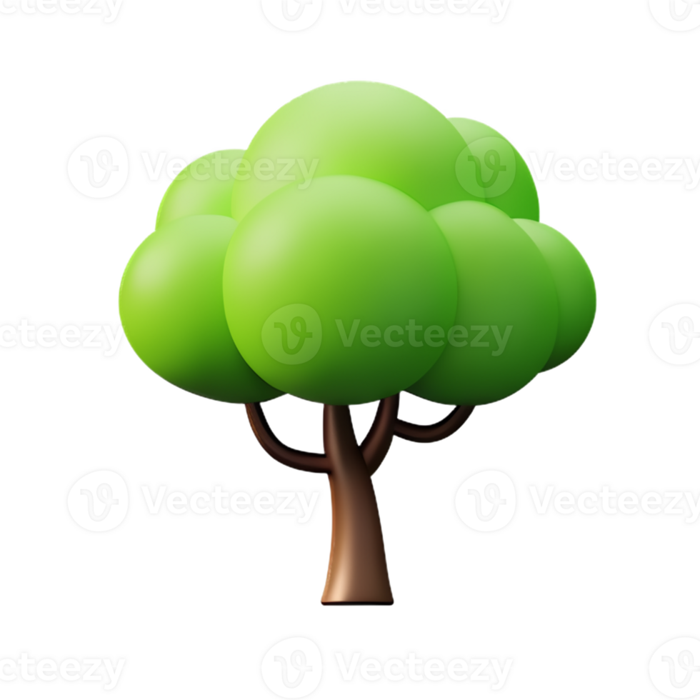 Illustration of a green tree png