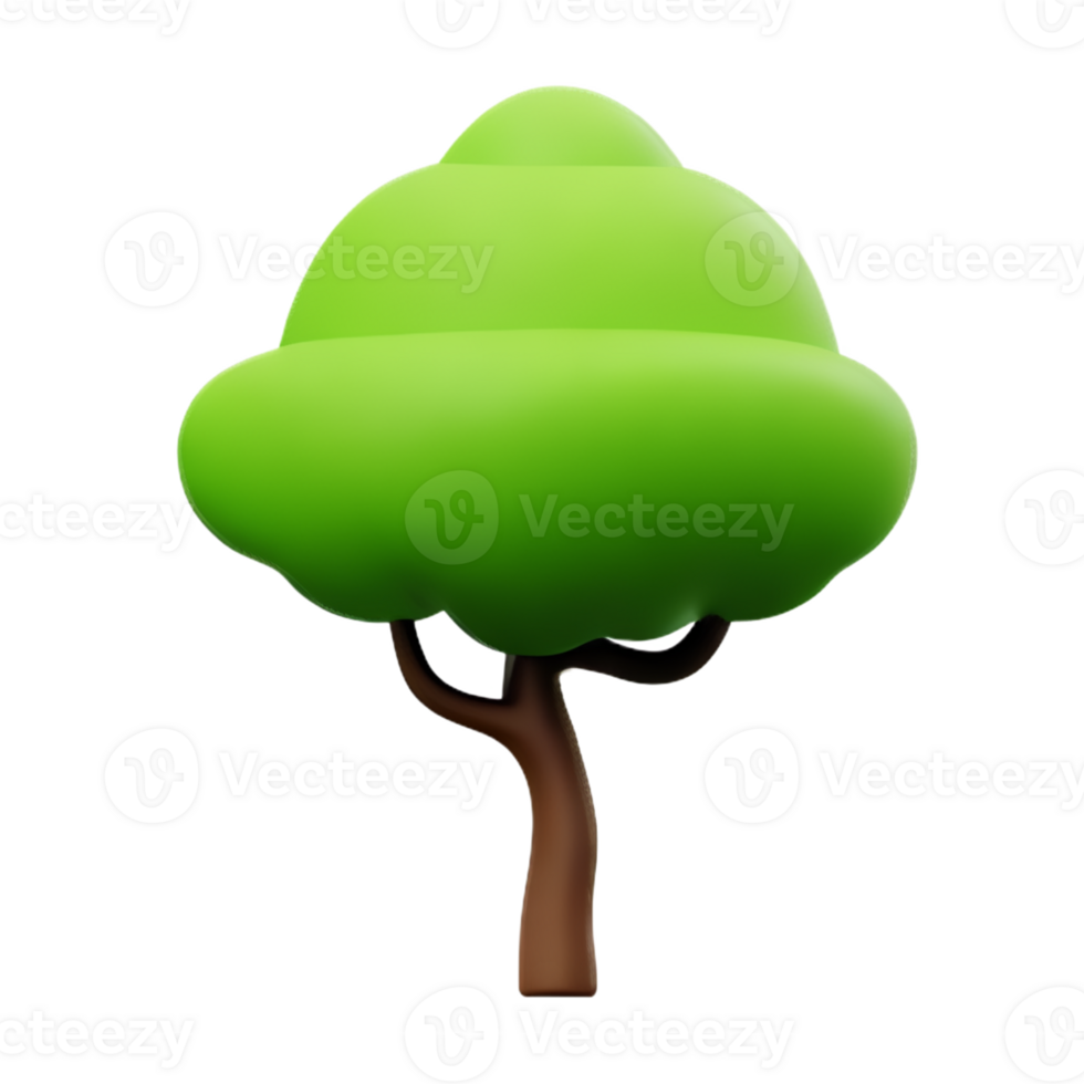Illustration of a green tree png