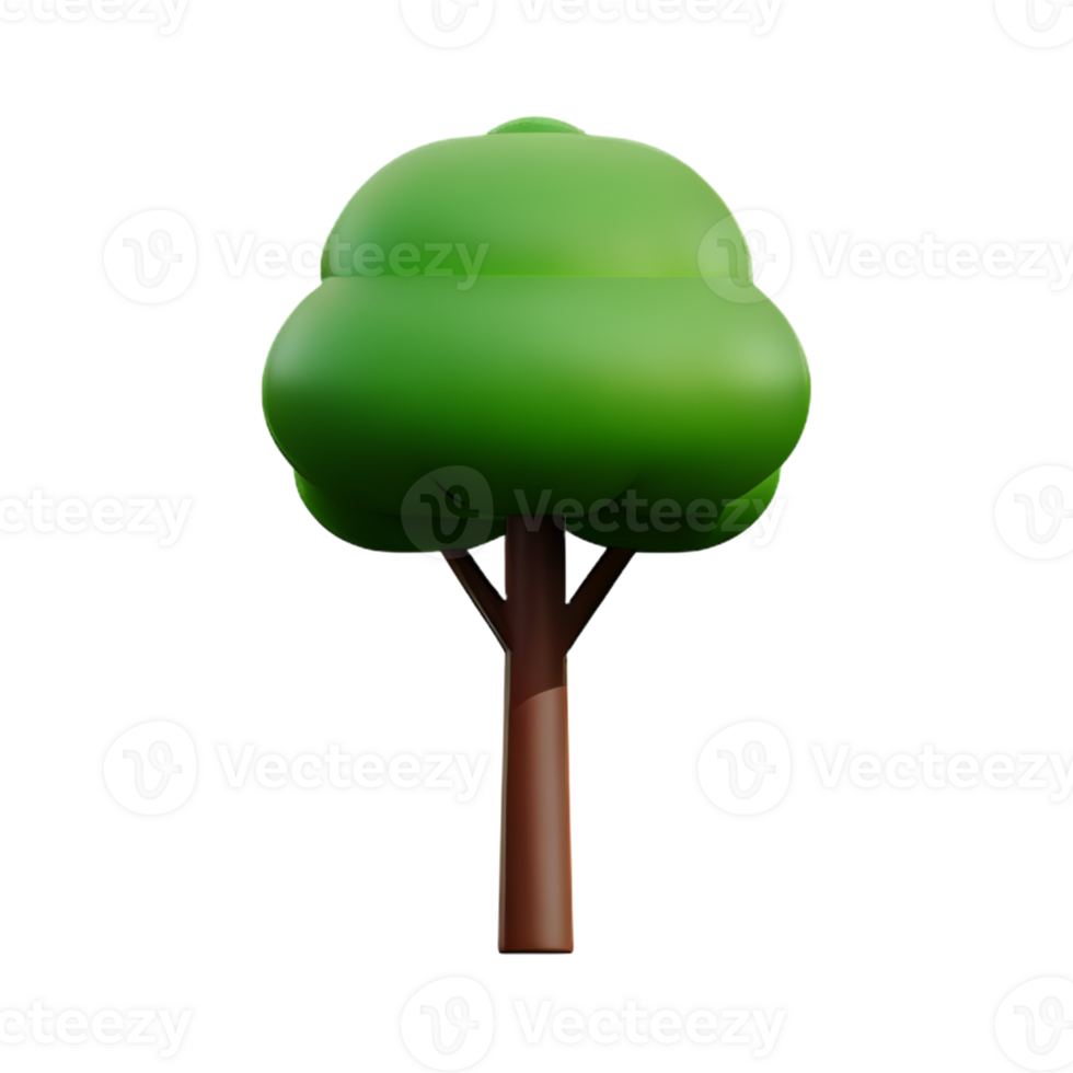 Illustration of a green tree png