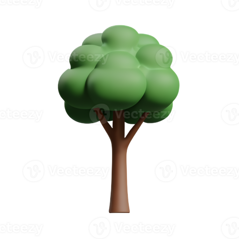 Illustration of a green tree png