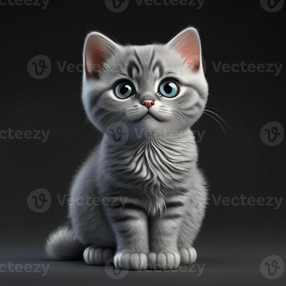 A tabby adorable small cat photo
