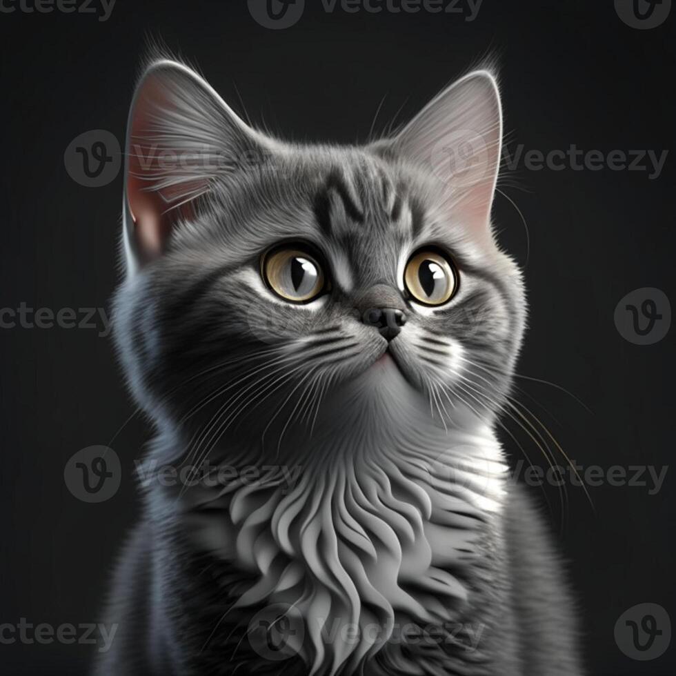 A tabby adorable small cat photo