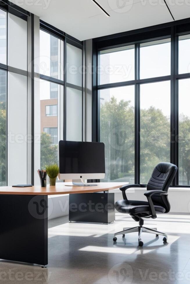 Modern office interior with armchair photo