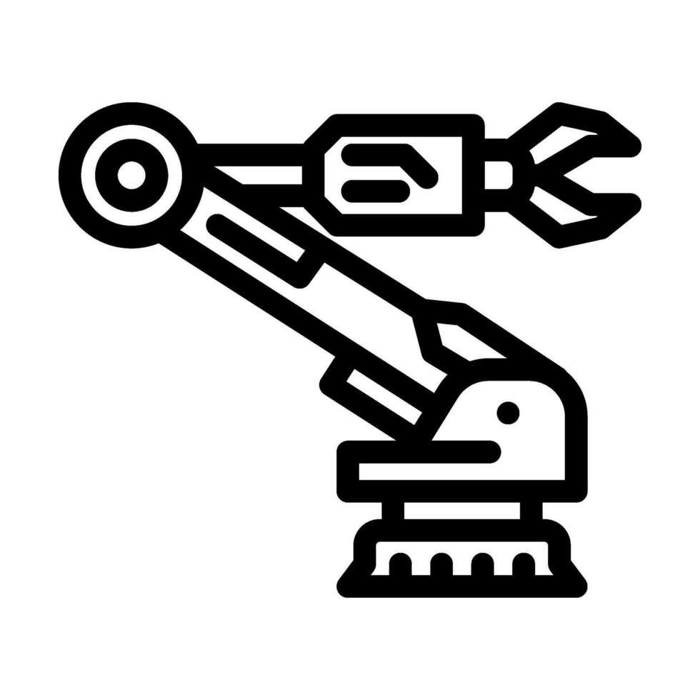 industrial automation mechanical engineer line icon vector illustration