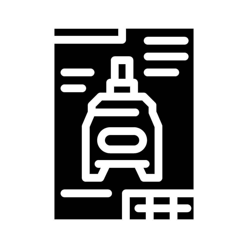 Plano redacción mecánico ingeniero glifo icono vector ilustración