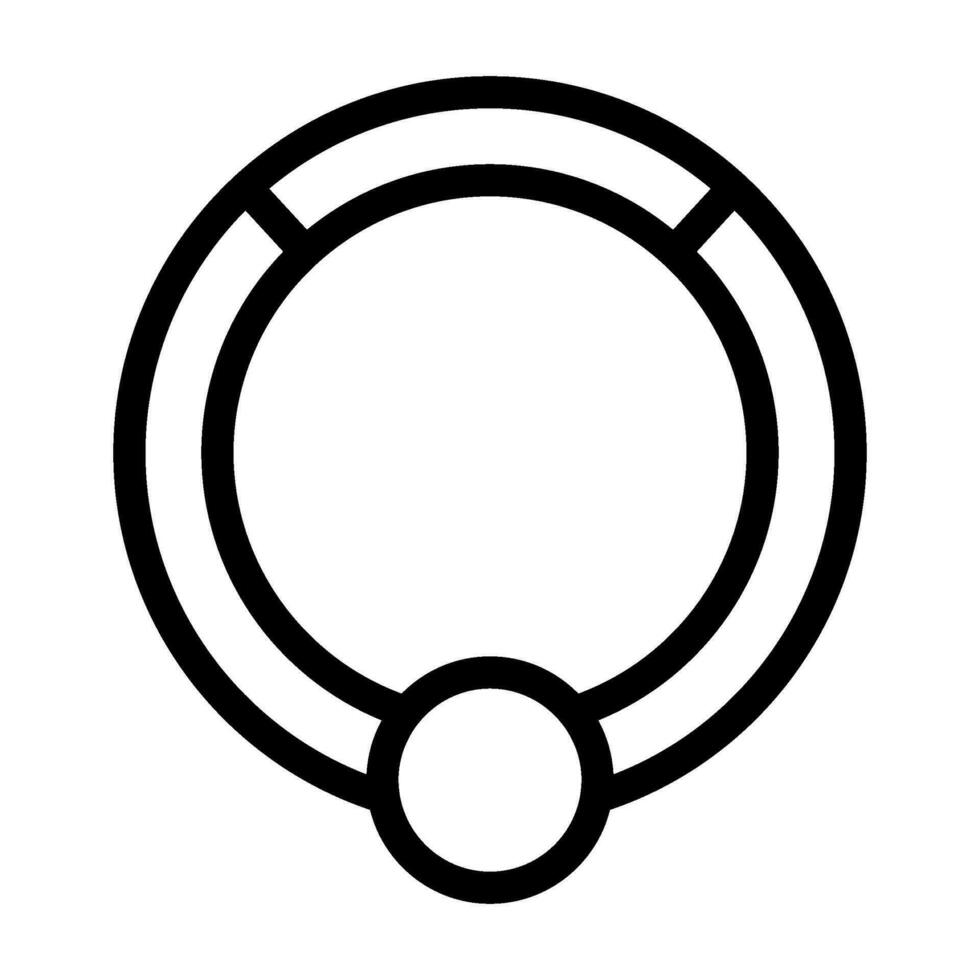 ring piercing line icon vector illustration