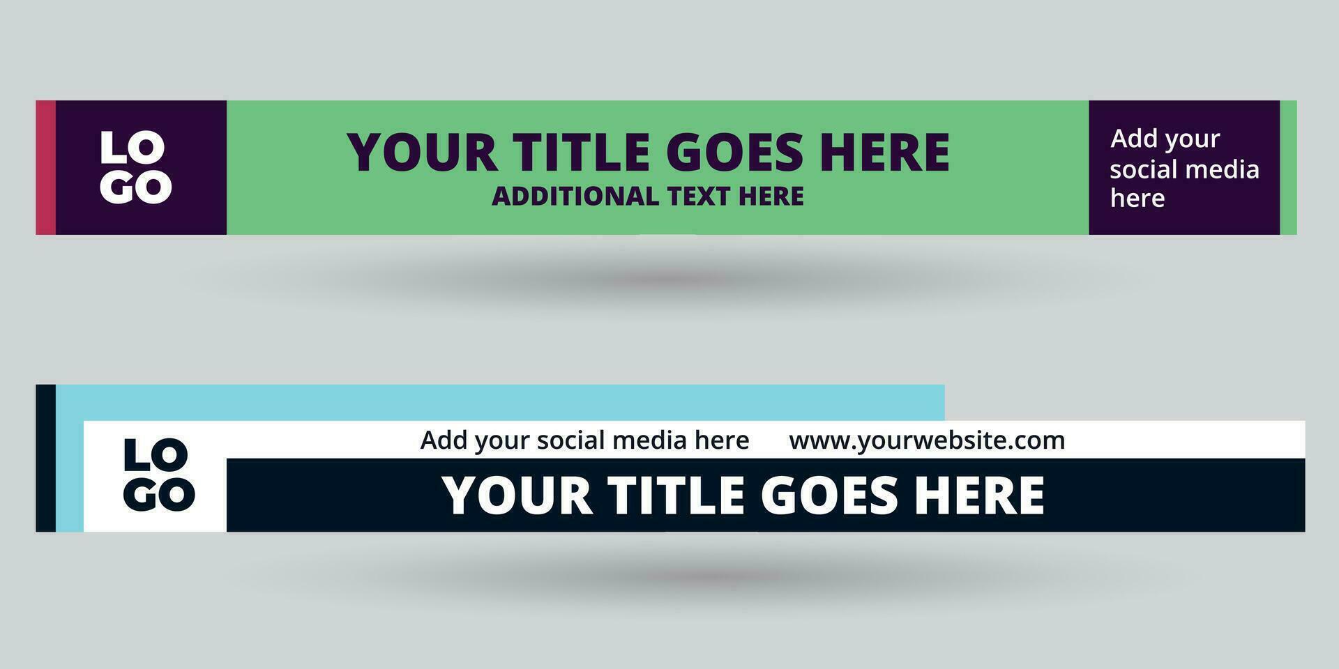 Abstract geometric lower third banner template design vector illustration