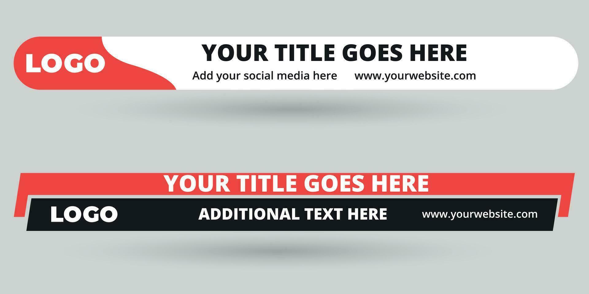 Abstract geometric lower third banner template design vector illustration