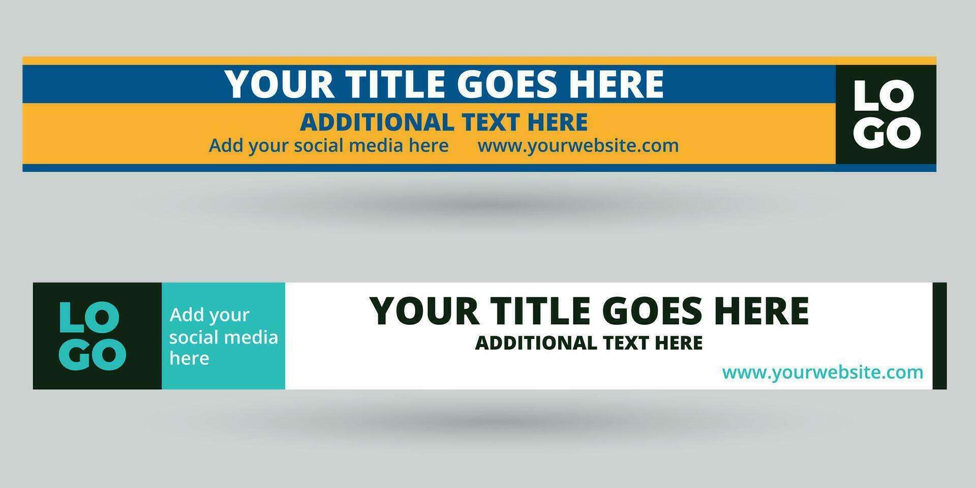 Abstract geometric lower third banner template design vector illustration