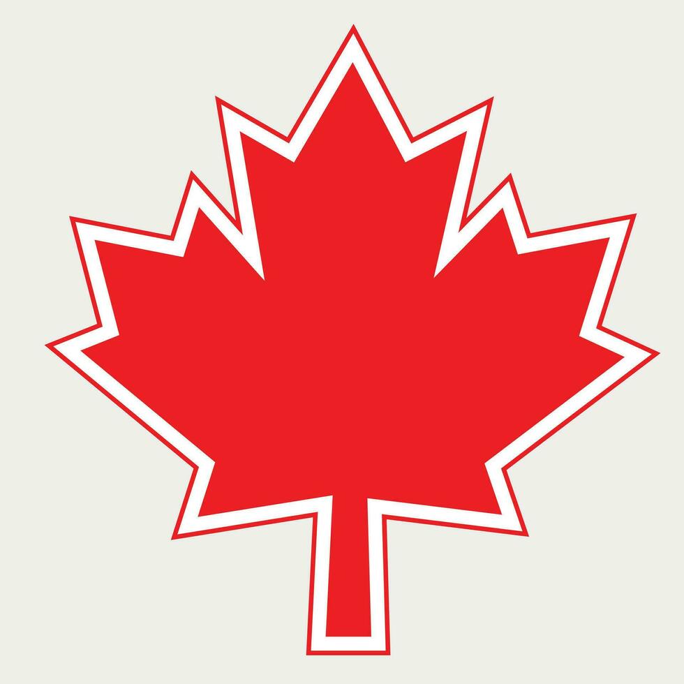 canadiense arce hoja aislado vector ilustración