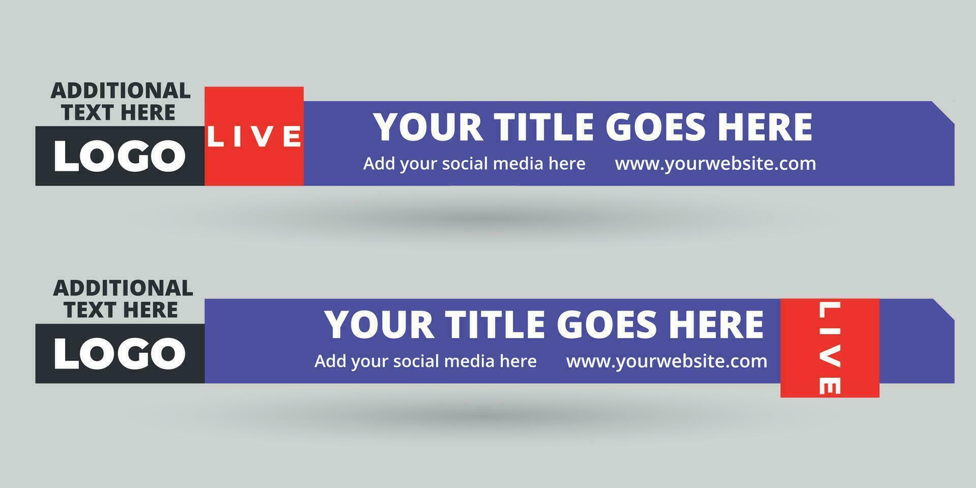 Abstract geometric lower third banner template design vector illustration