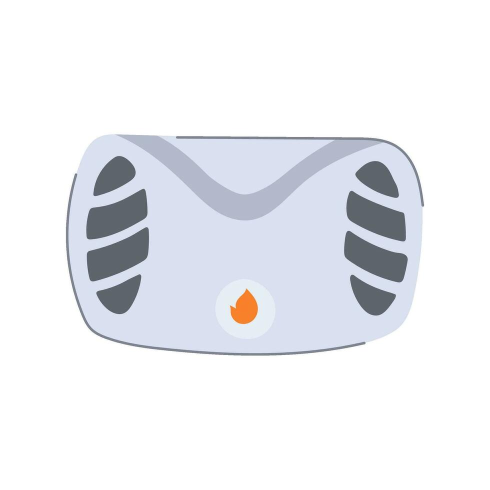 system smoke detector cartoon vector illustration