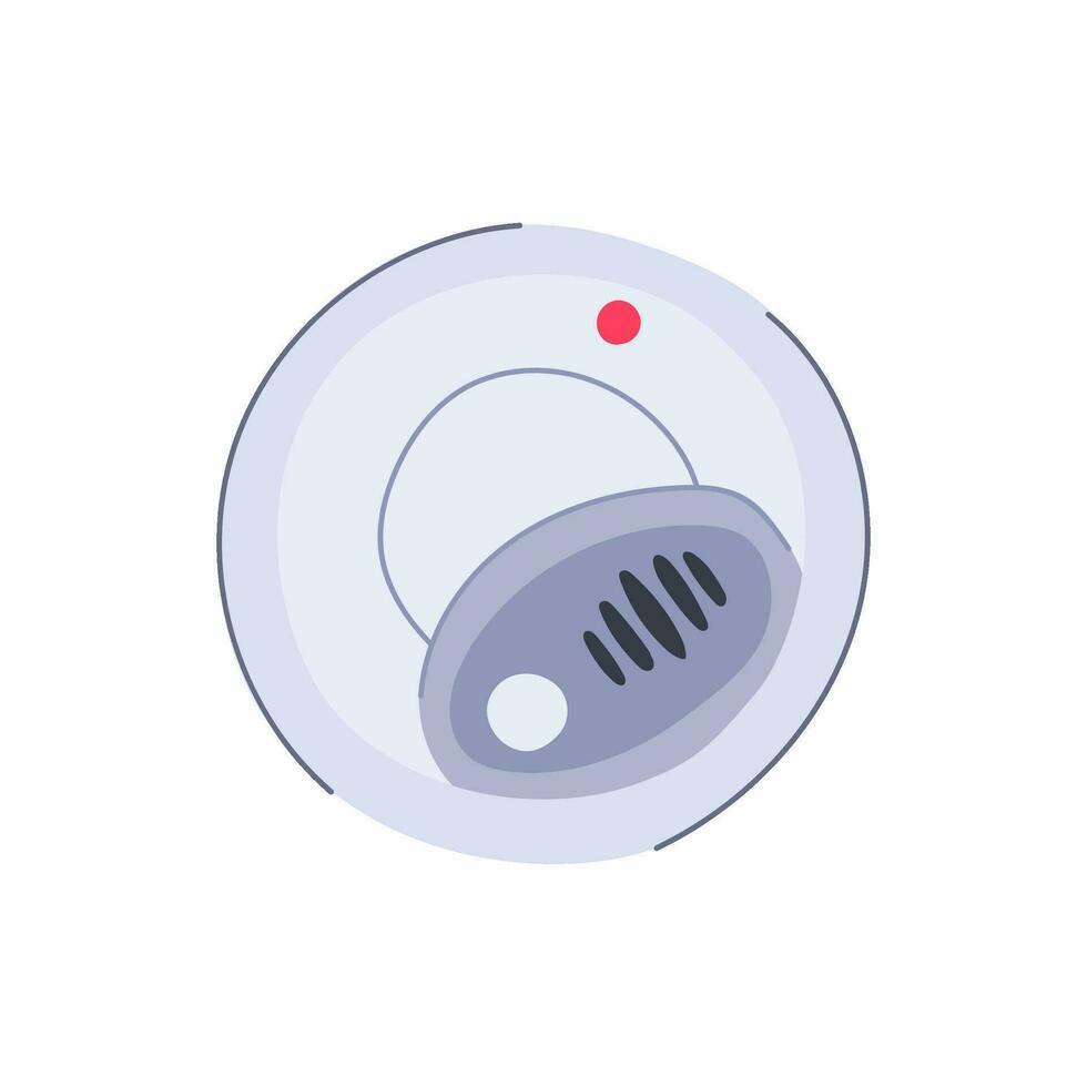 carbon smoke detector cartoon vector illustration