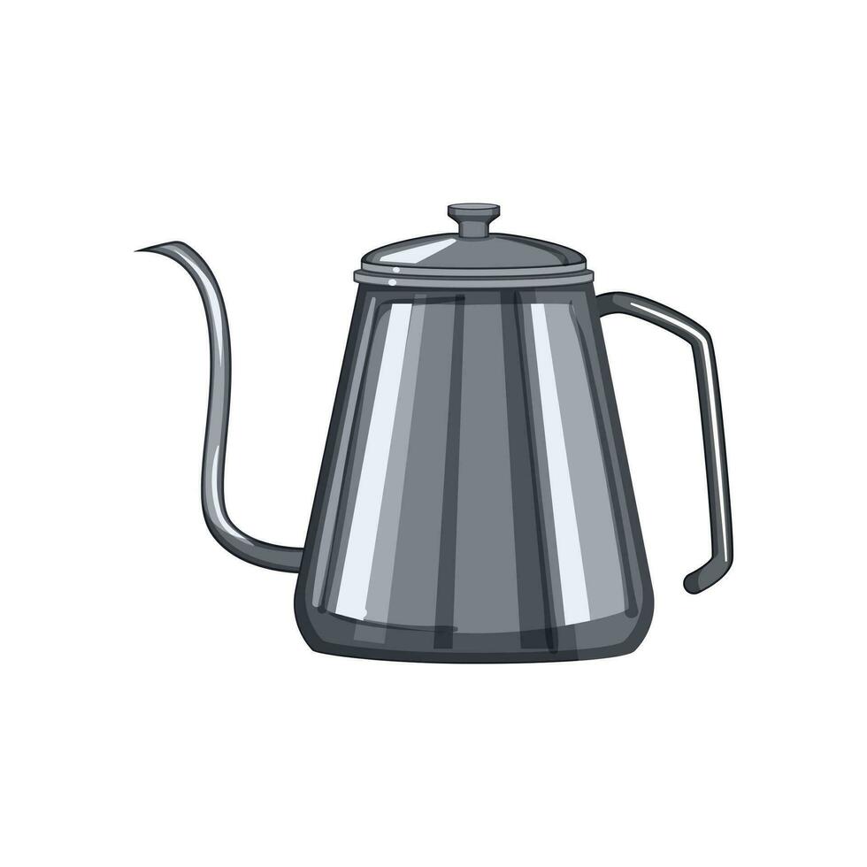 stainless steel drip kettle cartoon vector illustration