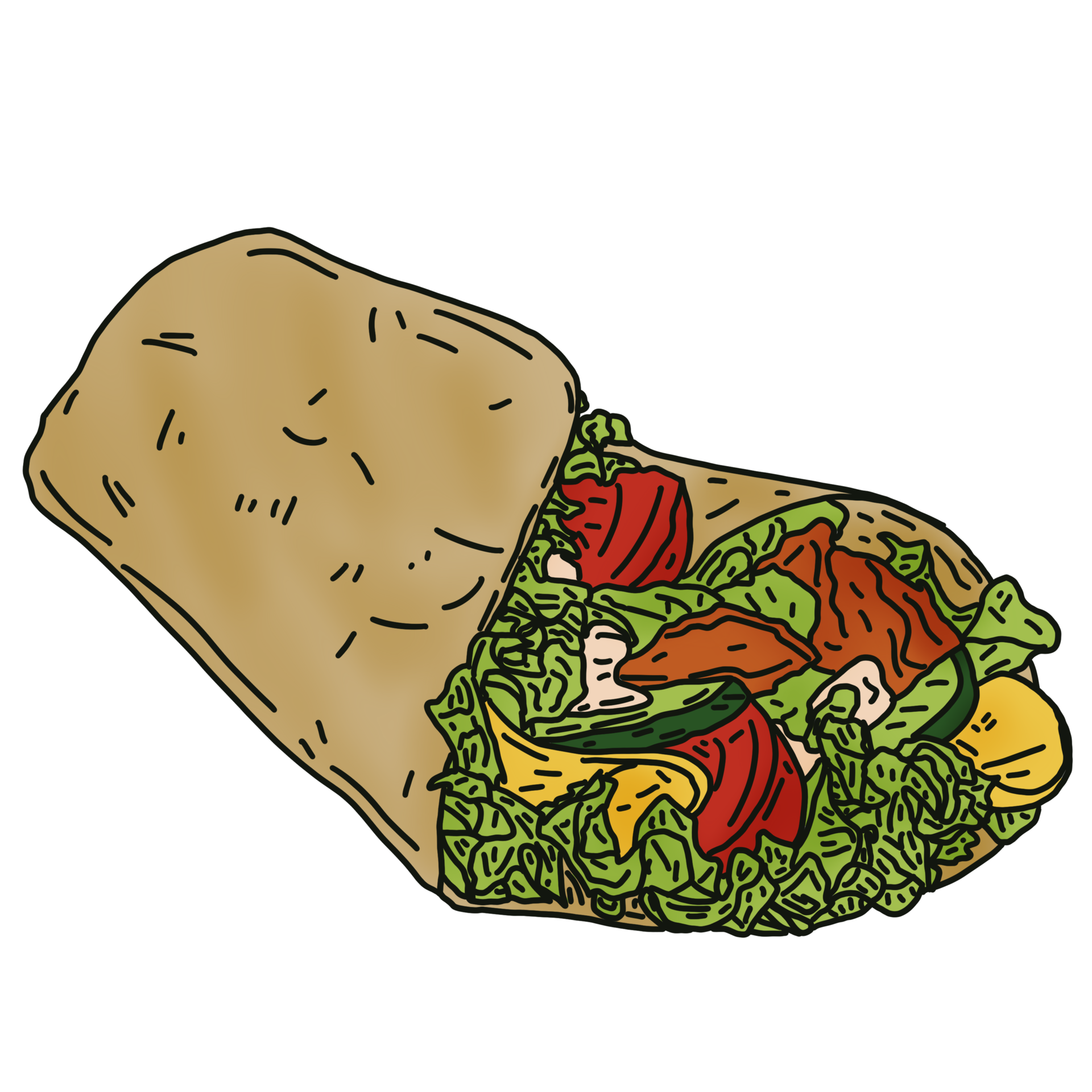 Spicy chicken wrap 26827574 PNG