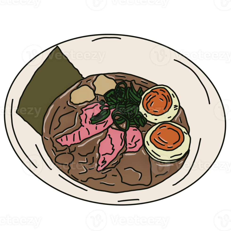 Japanese style ramen png