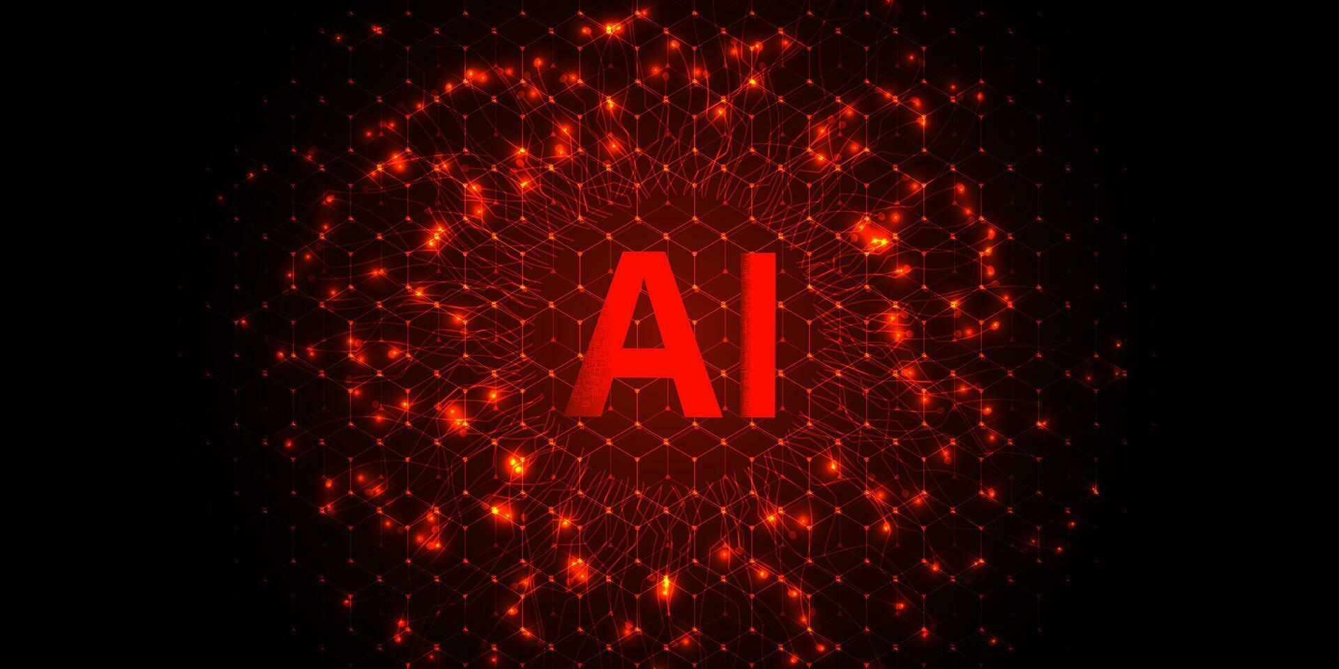 Artificial intelligence concept design. vector