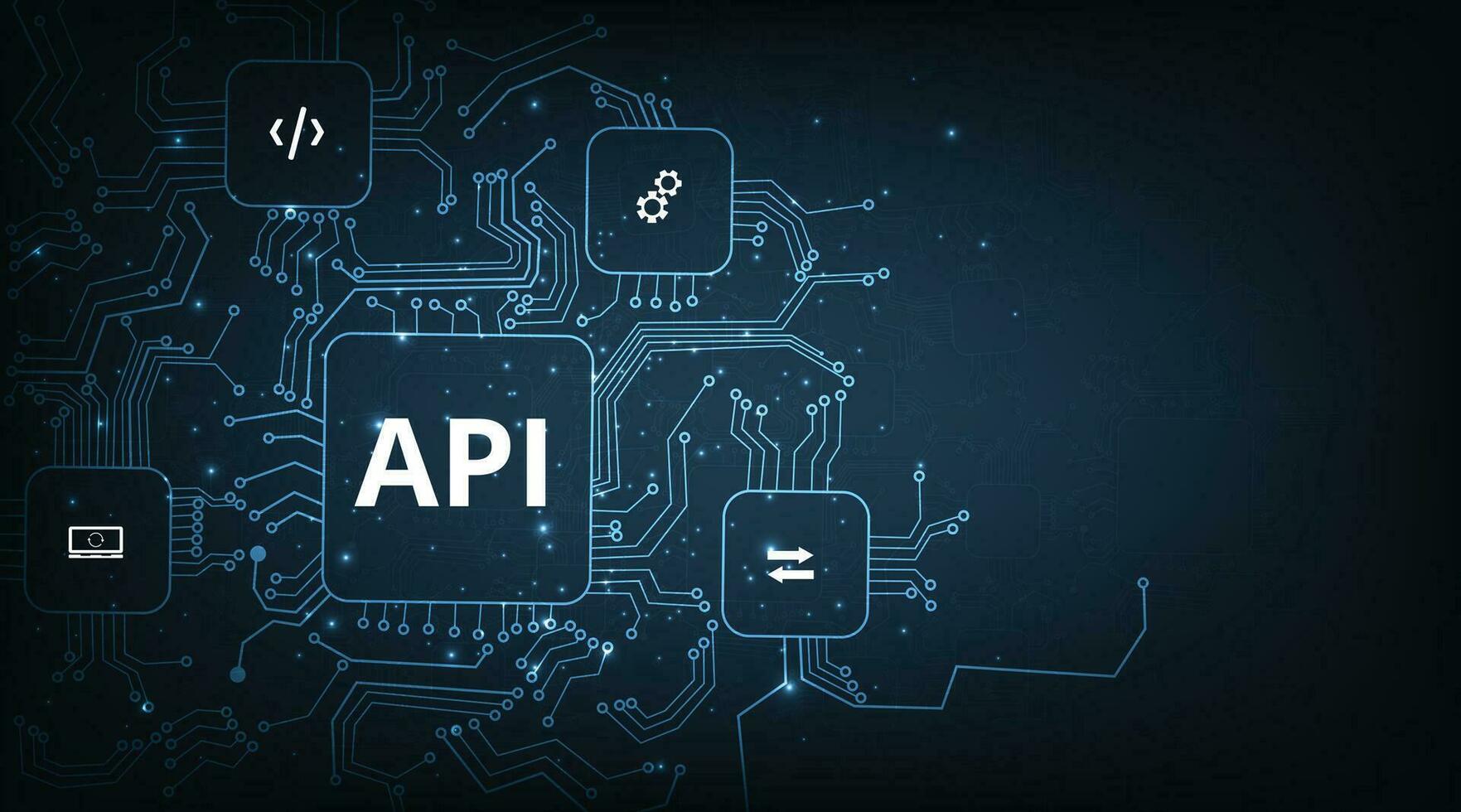 Application Programming Interface API concept. vector