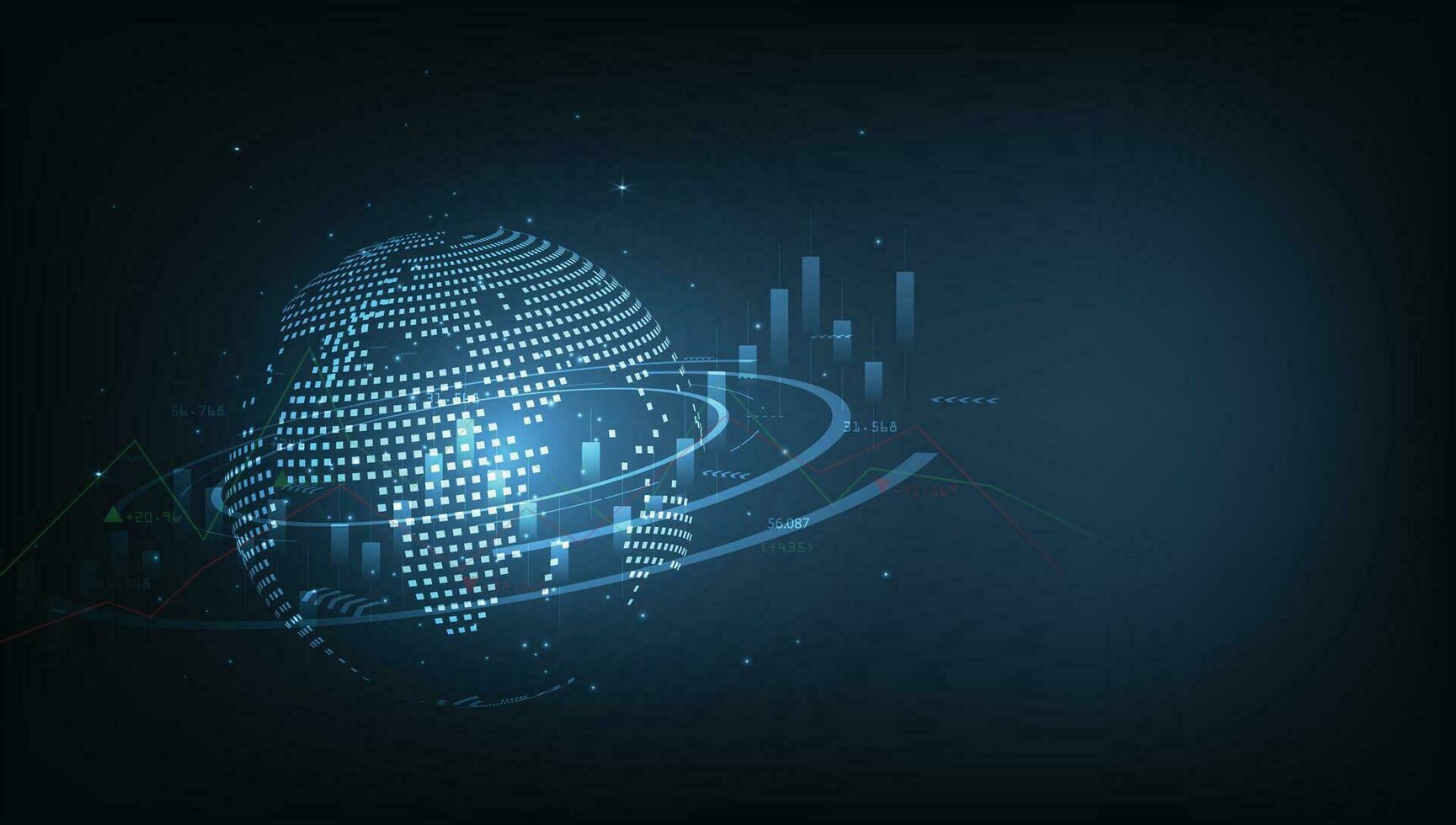 Business candle stick graph chart of stock market investment trading. vector