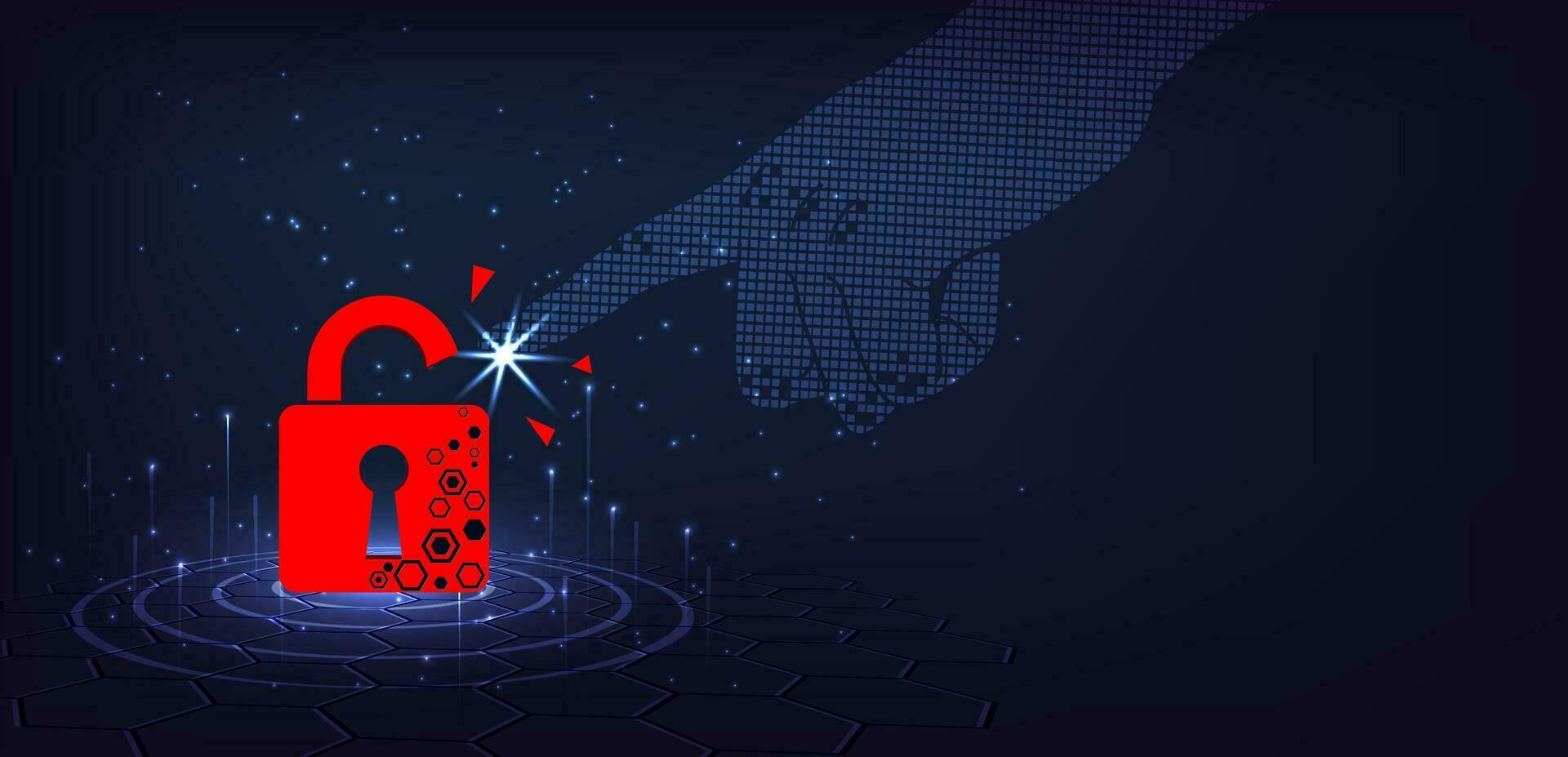 Cyber attack concept. vector