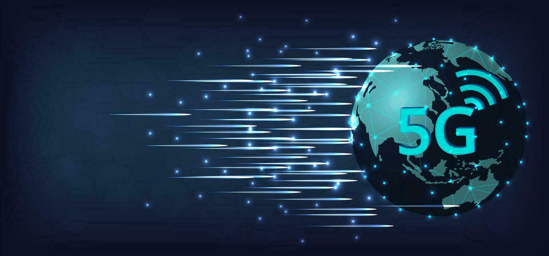 5G mobile network technology background. vector