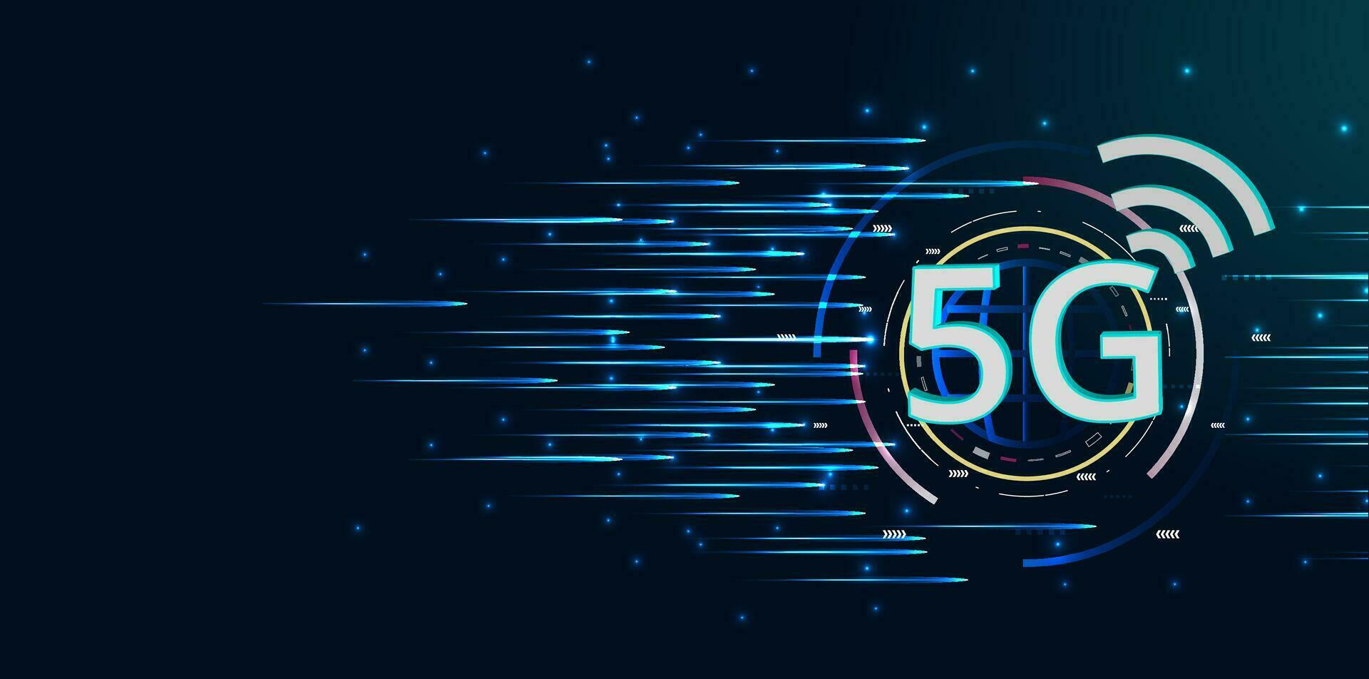 5G Wireless High Speed Internet. vector