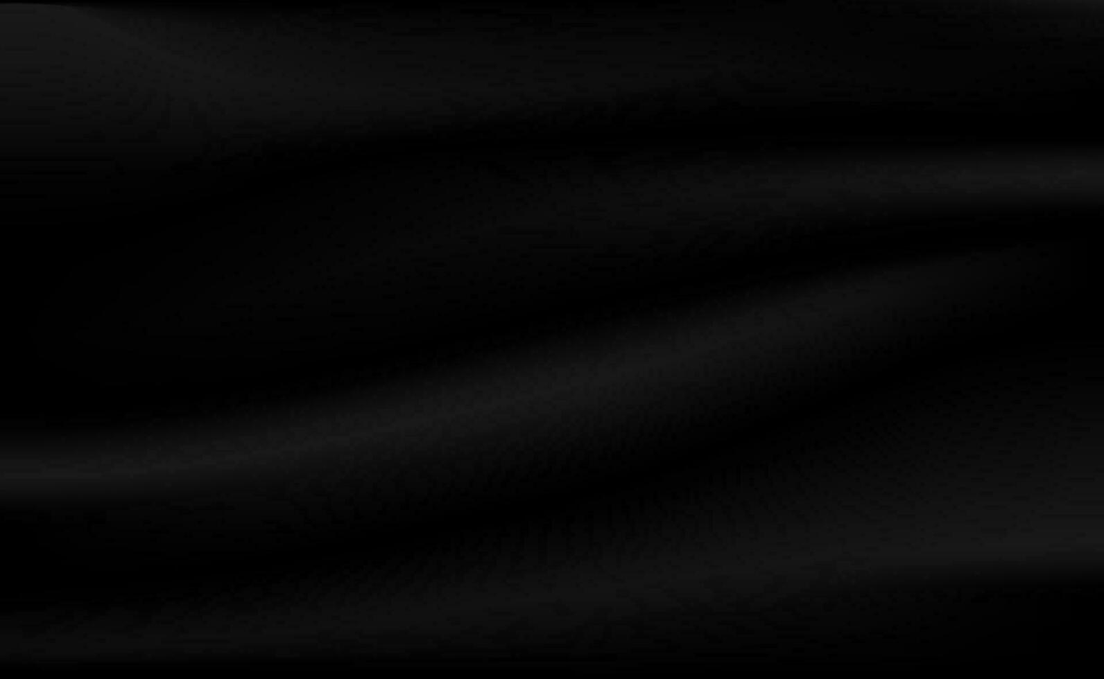 Black wrinkled creased fabric texture background. vector