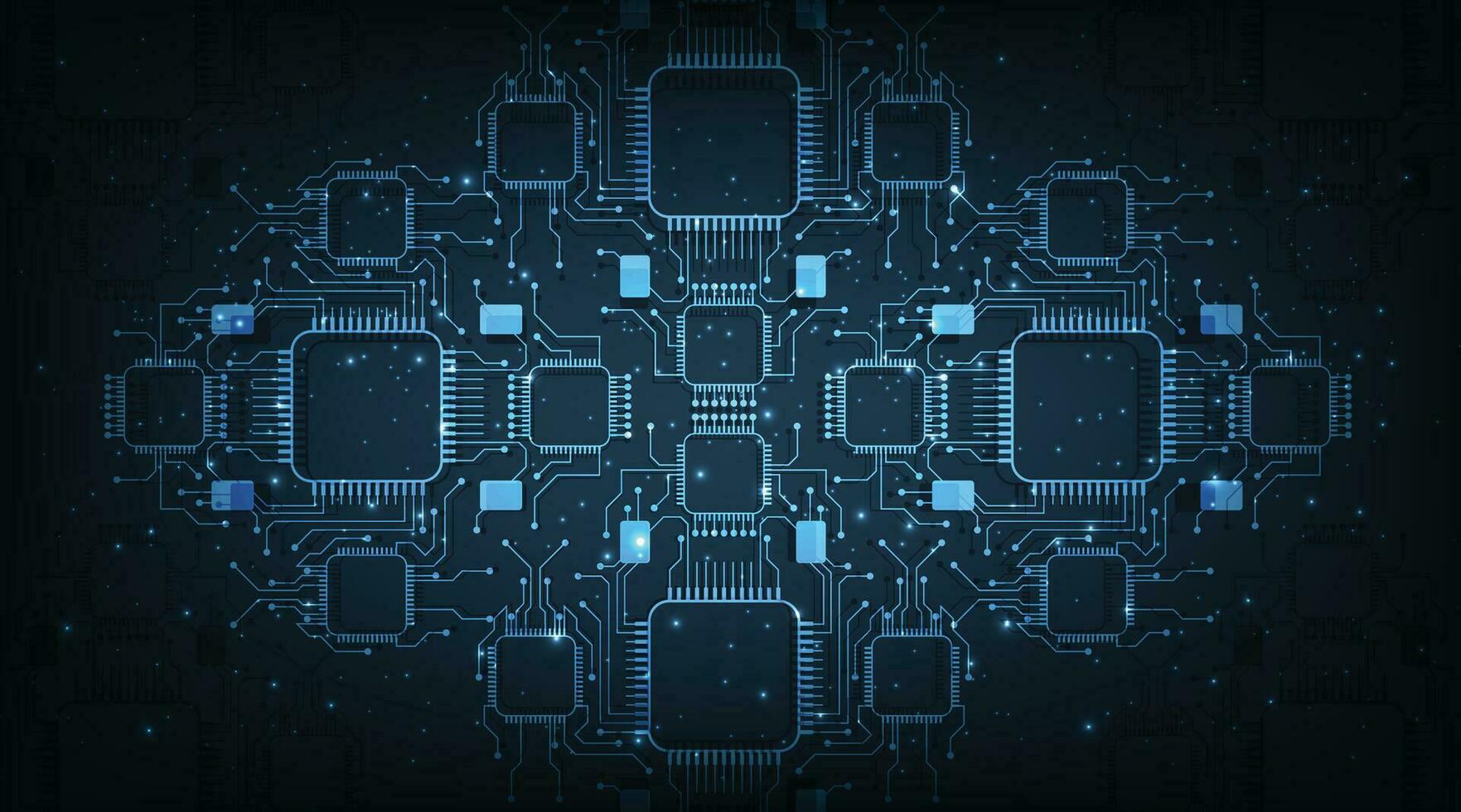 Circuit vector illustration design template.