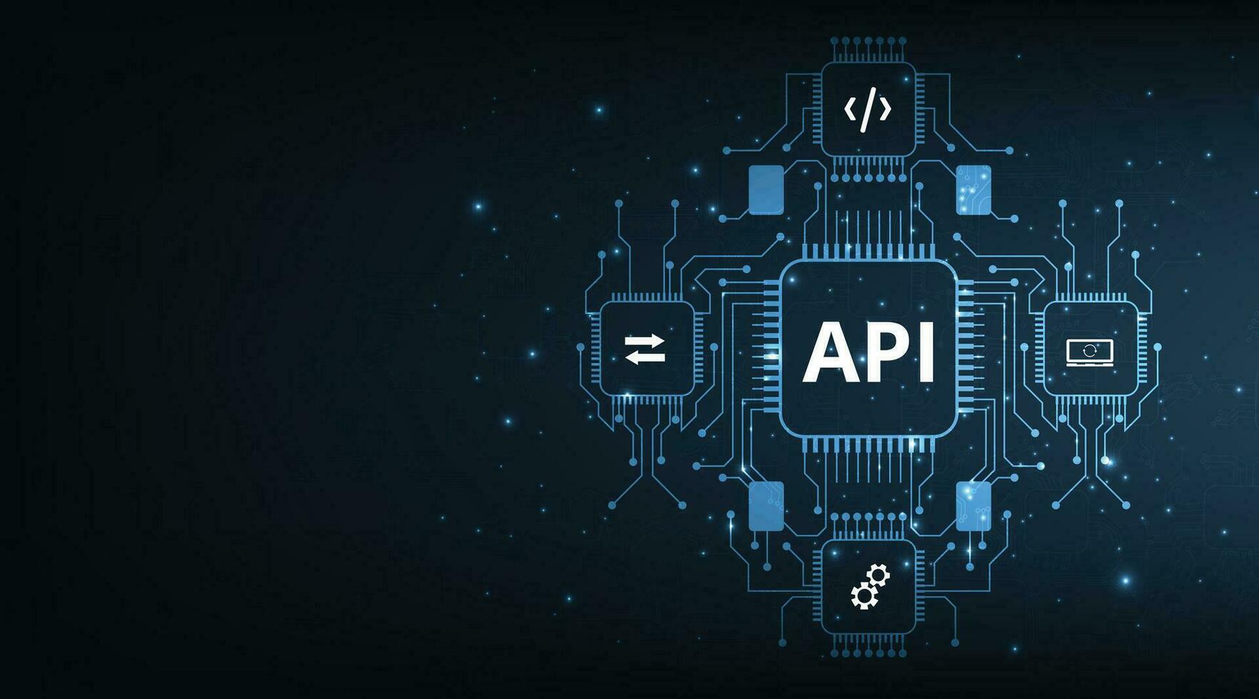 Application Programming Interface API. vector