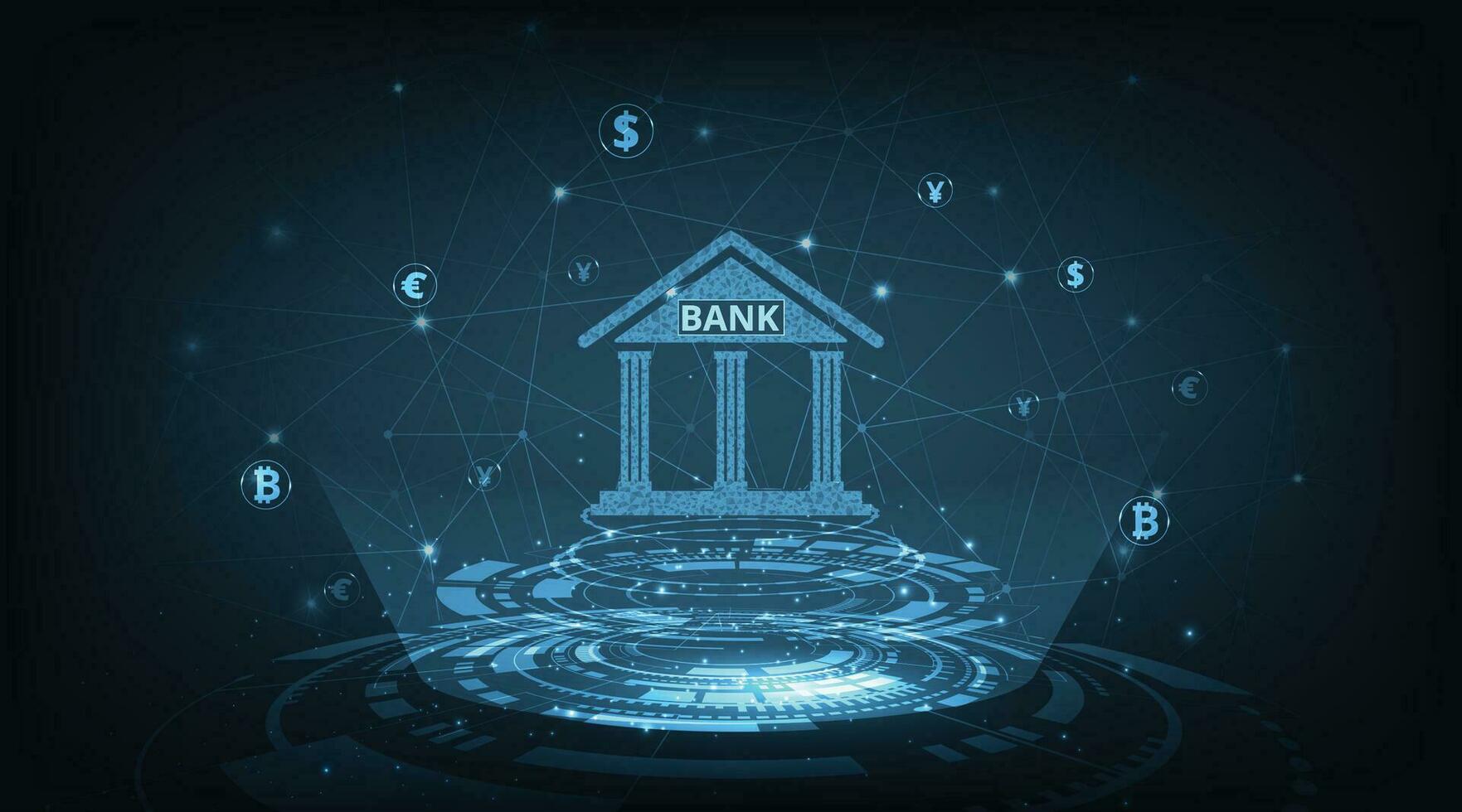 Concept of Banking Technology. vector