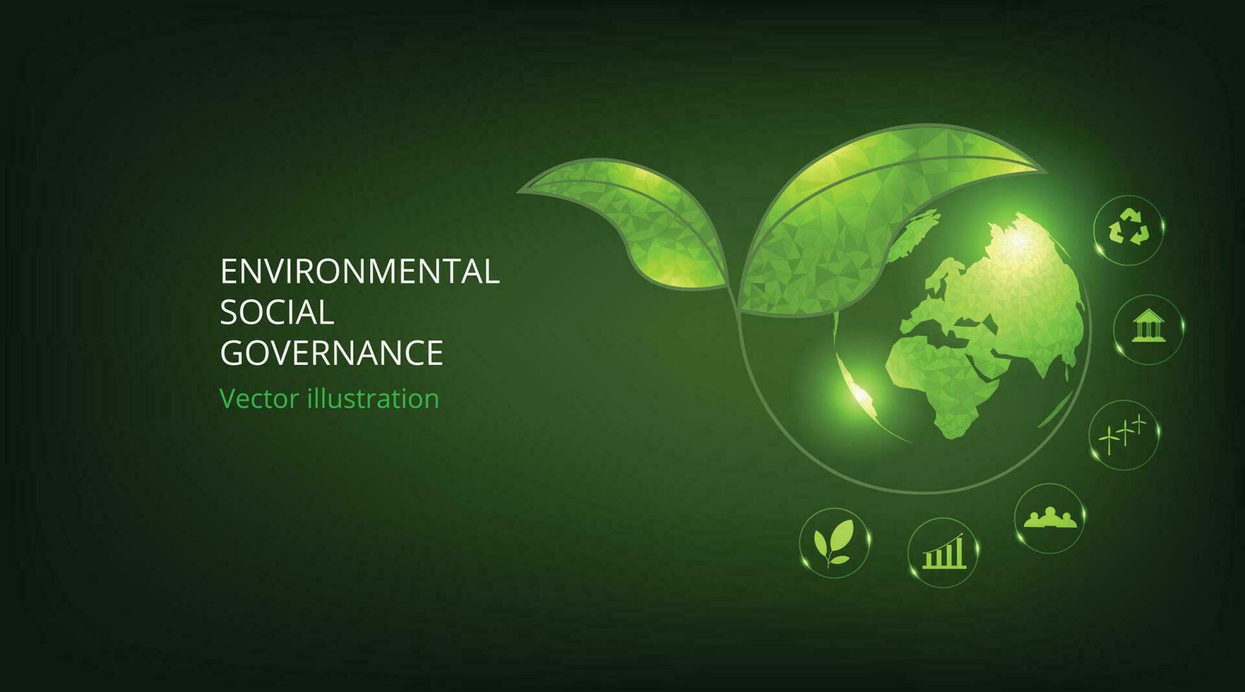 World sustainable environment concept design. vector