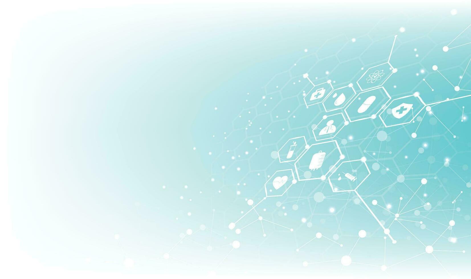 Medical network technology. vector