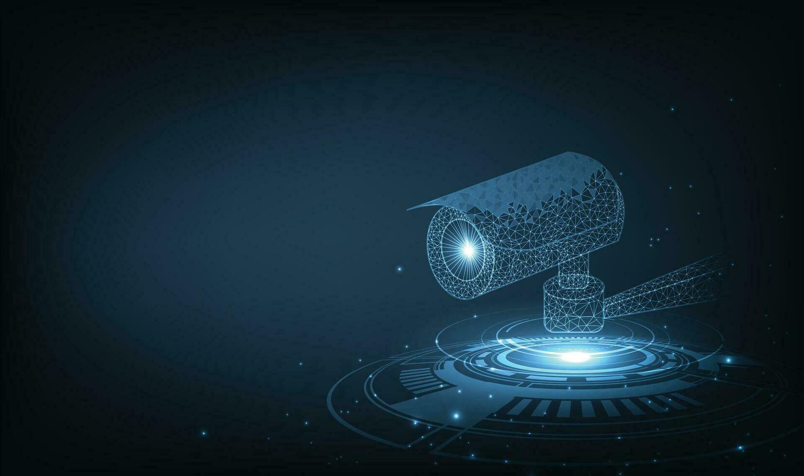 Camera Technology Safety Concept. vector