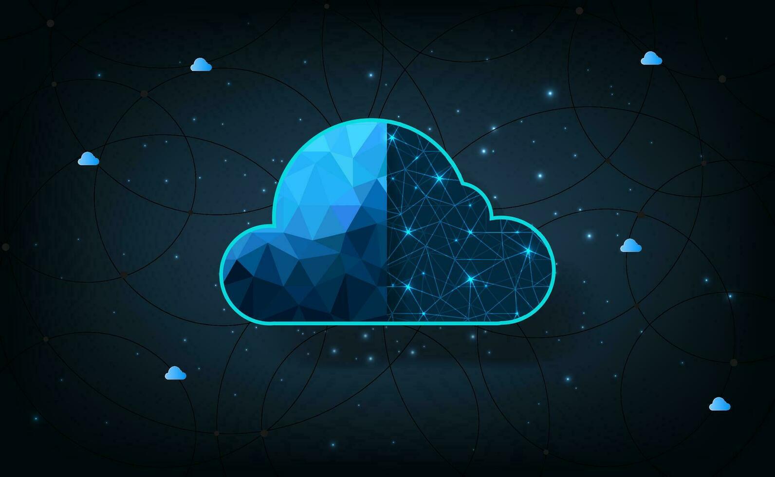 Cloud Computing design. vector